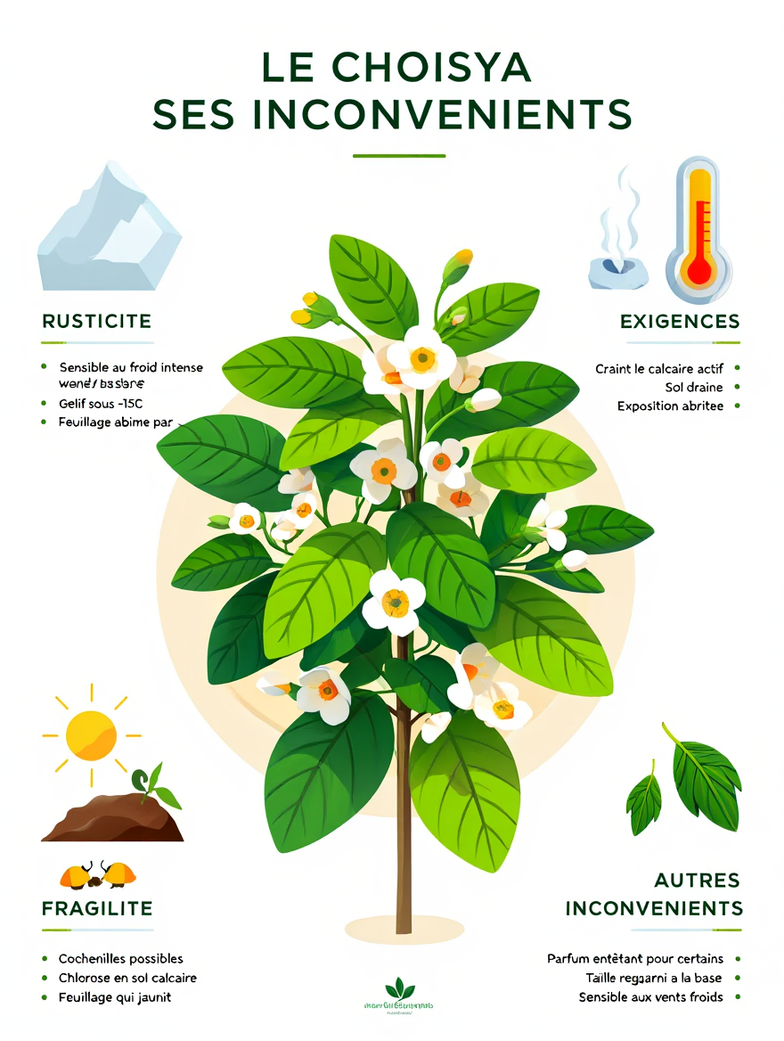 Inconvénients du Choisya